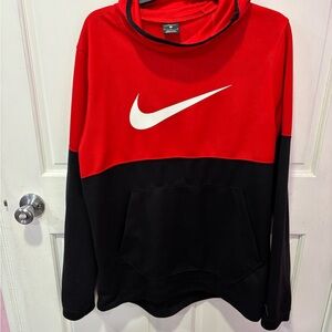 Nike Men's Bold Red and Black Sweatshirt